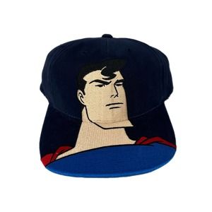 Vintage 90s Superman Youth Hat DC Comics Superhero Kids Boys Girls Baseball Cap